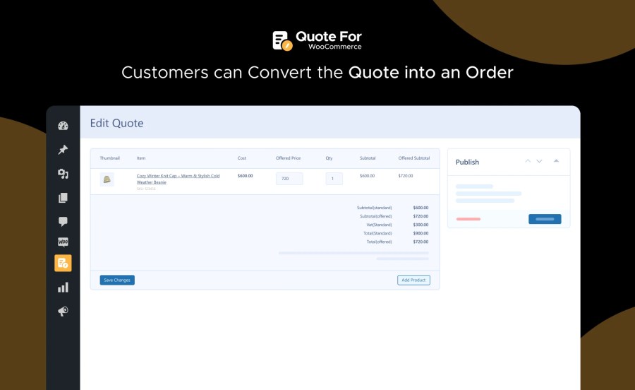 Convert the Quote List Page to Cart Feature