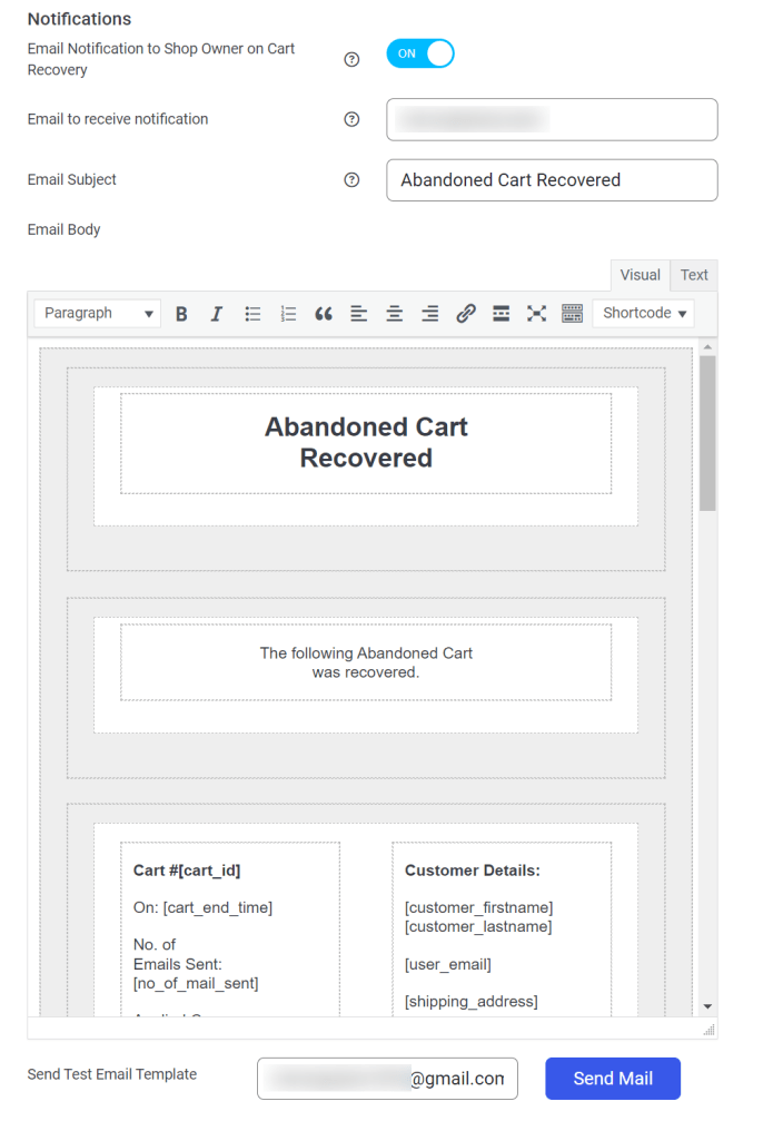 Configuration | Abandoned Cart
